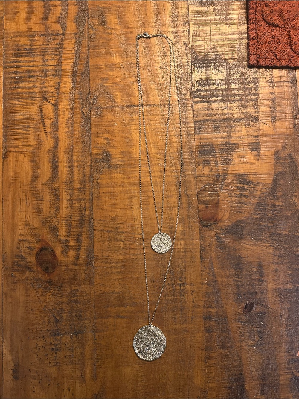 Layered Silver Disc Necklace - Women's Jewelry